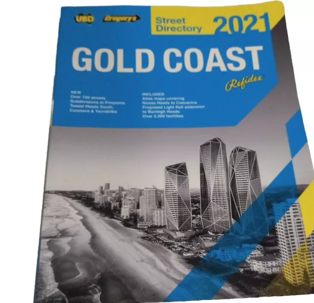 2021 Gold Coast Refidex Street Directory 23th ed By UBD Gregory's Map Paperback