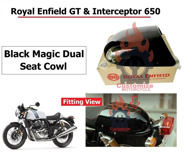 ROYAL ENFIELD &INTERCEPTOR & Continental GT 650 Black Magic Dual Seat