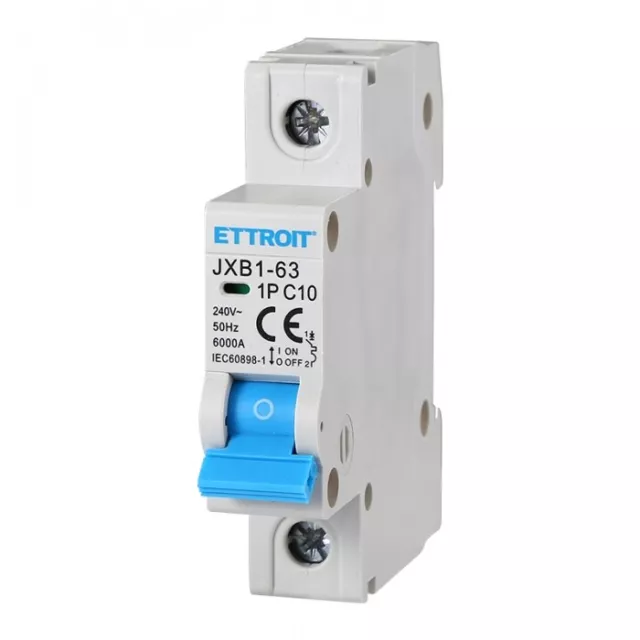 Interruttore magnetotermico ettroit serie  1P+N da 10-16-20-25A 6Ka