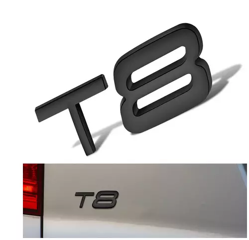 For VOLVO T8 Glossy Black Rear Boot Trunk Emblem Sticker Letter Badge