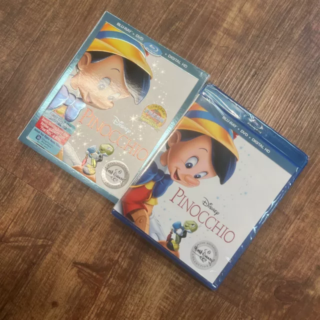 Walt Disney's Pinocchio Blu-ray DVD Digital with Slipcover