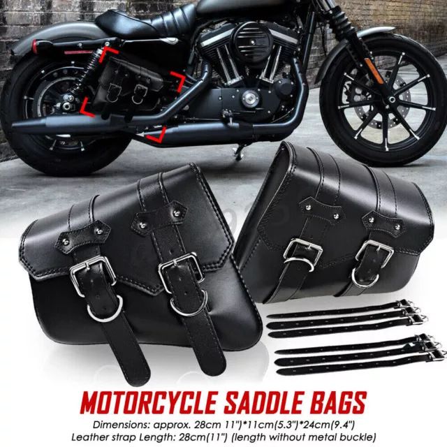 Motorrad Satteltaschen Seitentasche Links+Rechts Für Harley Sportster XL883 1200