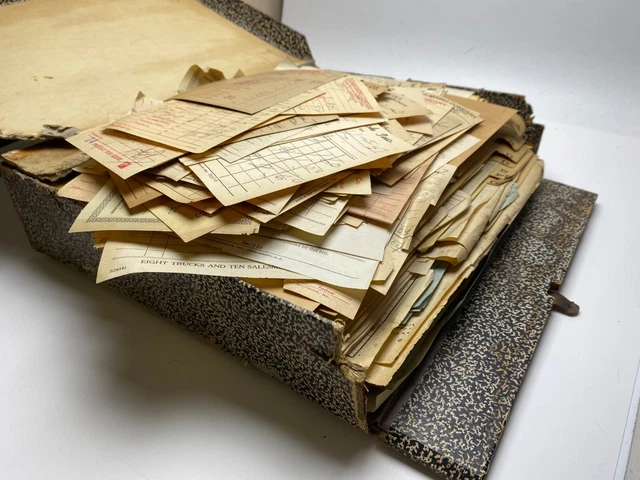 Hundreds of Country Store Receipts Mebane North Carolina 1947 Pepsi, Coke, etc.
