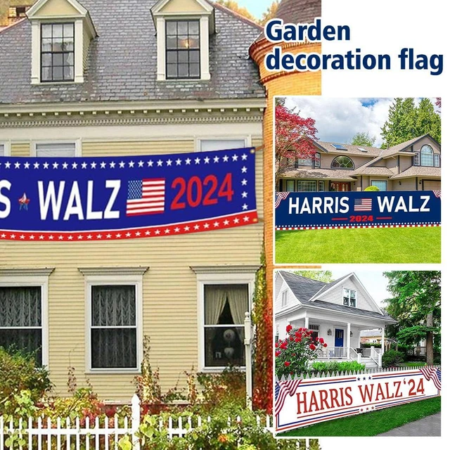 KAMALA HARRIS WALZ 2024 Hanging Long Flag Harris Waltz 2024 Yard Sign ...