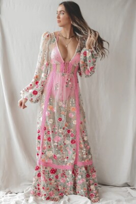 for love and lemons luna maxi dress size S