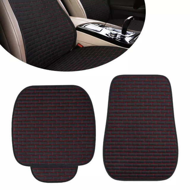 Black Anti-Slip Car Front Seat Cushion Cover Protector Mat Pad Kit Universal