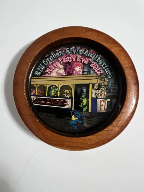 Furthur 2012 New Years Eve ATL Wood Coaster 12/31/12 RARE Grateful Dead/Bob/Phil