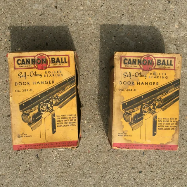 Vintage 2 - Empty Boxes ONLY! - Cannon Ball Barn Door Rollers