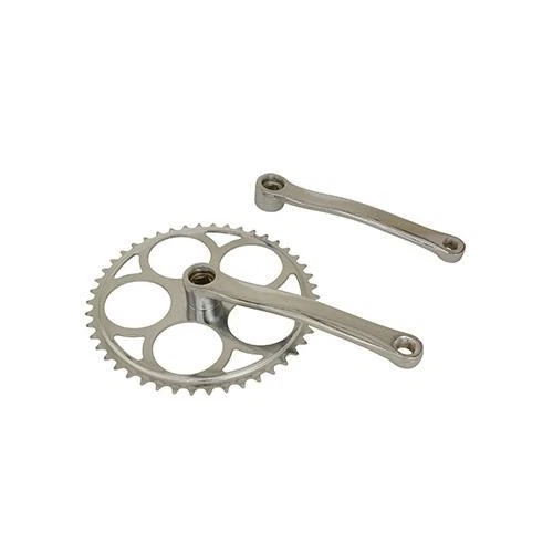 Pédalier Vélo Ancien Vintage – Acier Chromé – 42 Dents – Monoplateau – Très Bon état