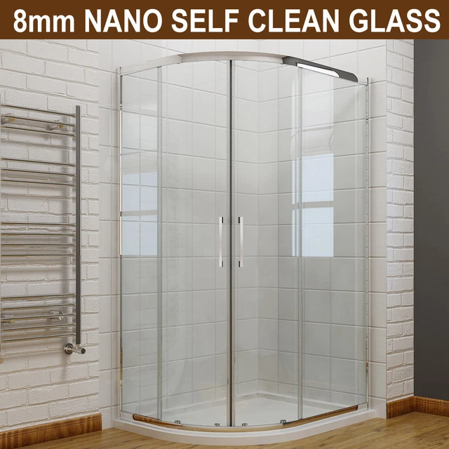 Walk In Offset Shower OFFSET QUADRANT SHOWER Enclosure and Tray Walk In Cubicle 8mm Easy ...