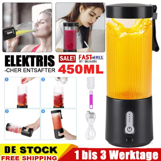 450ml Standmixer Smoothie Maker Zerkleinerer Multifunktion Mixer Milchshaker NEU