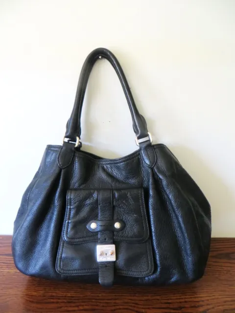 Rare Ralph Lauren Soft Black Leather Hobo Hand Bag