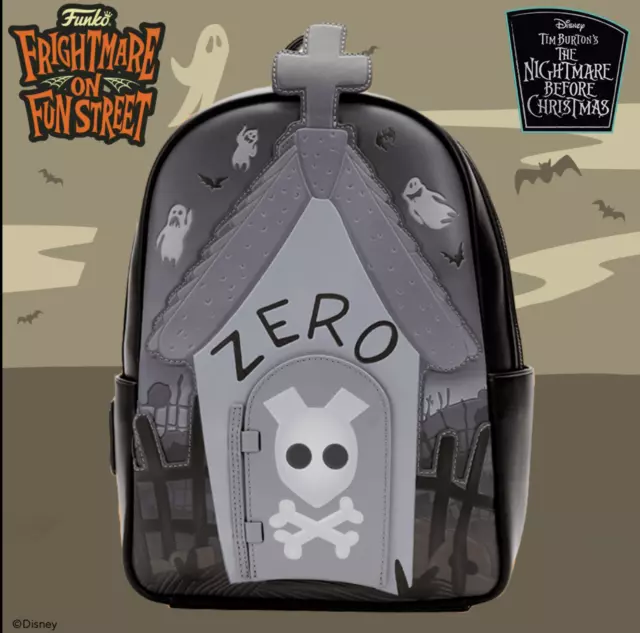 LOUNGEFLY THE NIGHTMARE Before Christmas Zero Mini Backpack NYCC