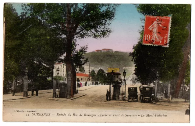 CPA 92 - SURESNES (Hauts de Seine) - 44. Entrée du Bois de Boulogne. Porte et...