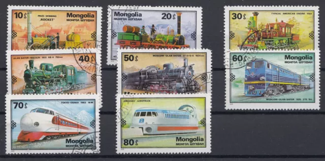 Mongolei 1234-41 Eisenbahn  Gestempelt