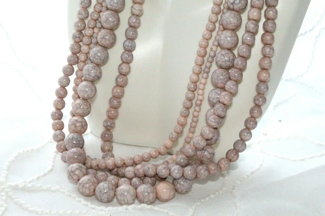 Charming Charlie 5 Strand Light Pink Choker/Necklace