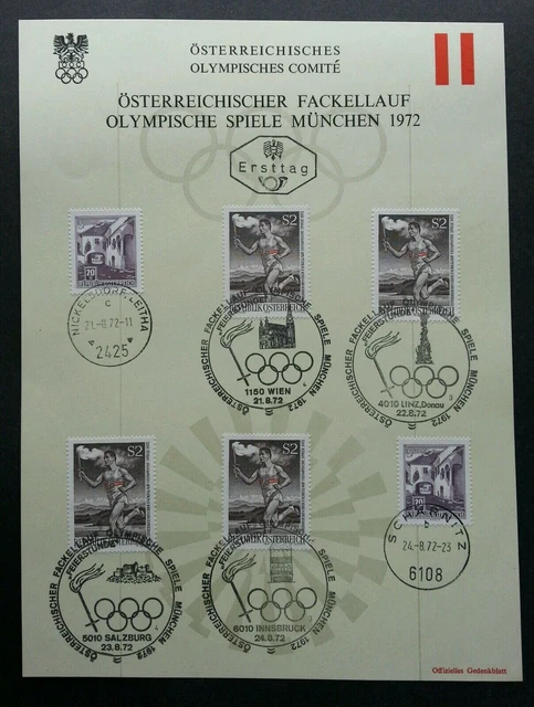 Enveloppe Premier Jour FDC 1972 – Jeux Olympiques De Munich – Timbre France
