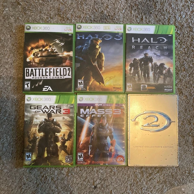 Lot of Xbox 360 Games Halo Collectors Battlefield Gears Mass Complete W/ Manuals