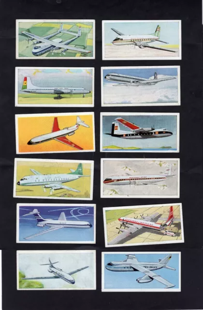 Lyons Tea Cards Wings Across The World 1962 Full Set Of 24