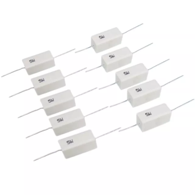 10pcs 12K ohm 12KΩJ 5 watt Axial Ceramic Cement Power Resistor 5W