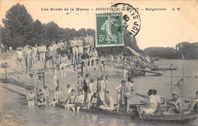 Cpa 94 Joinville Le Pont Bathers