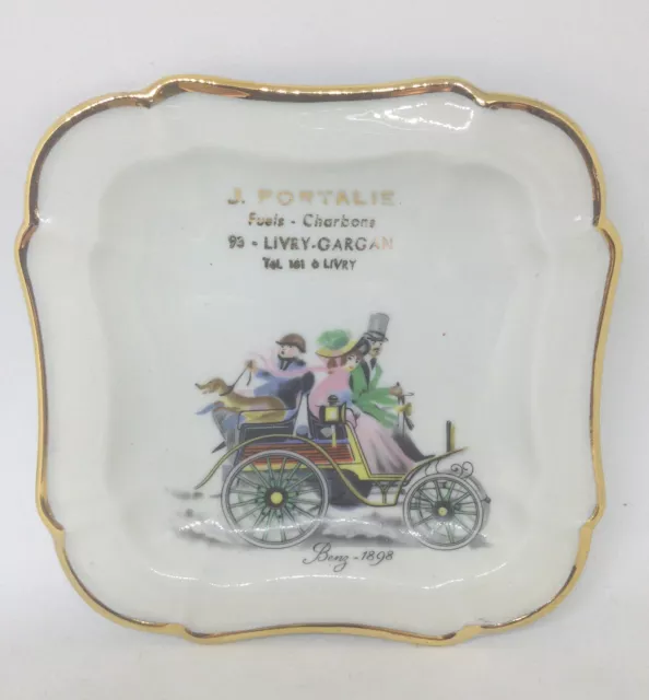 ancien vide poches cendrier publicitaire en porcelaine