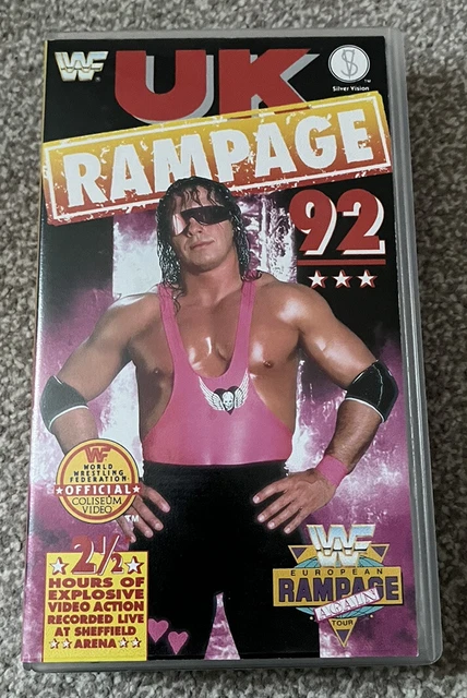 WWF UK RAMPAGE '92 Wrestling Vhs Video Tape Pal Wwe Hasbro 1992 Bret ...