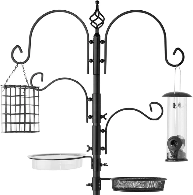 BEST CHOICE PRODUCTS 91in Bird Feeding Station, MultiFeeder Kit Stand