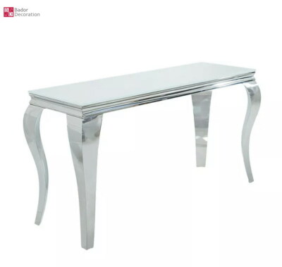 Table Console Murale étamée En Verre Argenté - Palazzo INT - 111 Cm - Style Milieu Du Siècle