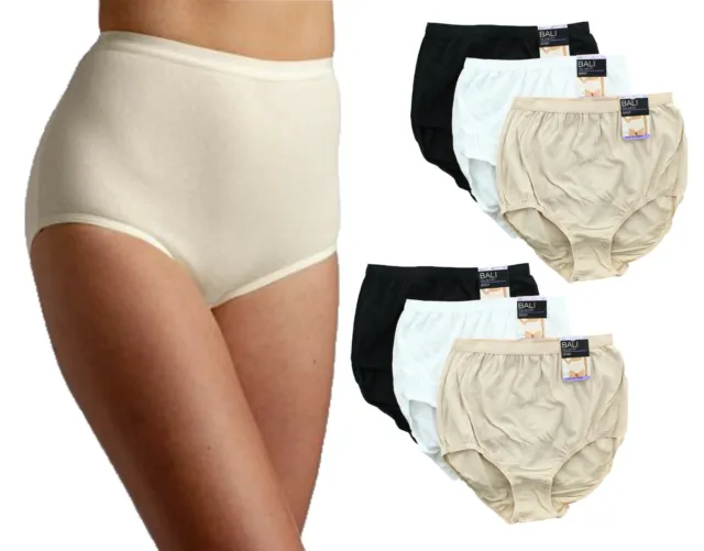 BALI FULL CUT Brief Underwear Stretch Cotton Womens Panties 2324