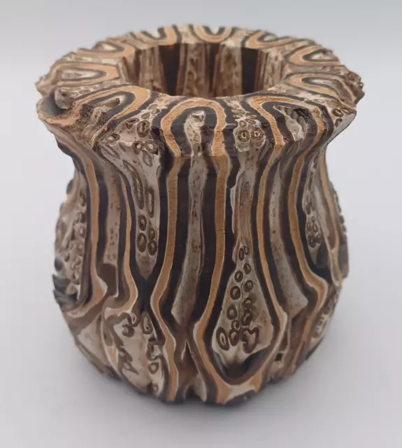 Koru Craft New Zealand Tree Fern Wood Decorative Pot Vase