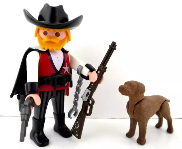 Playmobil Western SHERIFF COWBOY with Dog / Wild West Bandit Figure & Animal