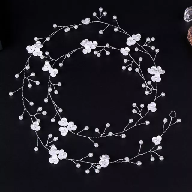 Handmade Tiara Hairpin Ornaments Resin Floral Faux Headband for Wedding