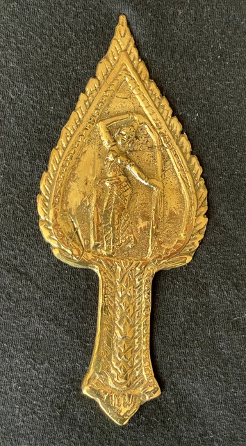 POPIL DORE SACRÉ KHMER DIVINITE talisman objet de cérémonie rituel Cambodge - 4