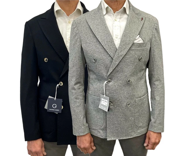 Giacca Uomo Elegante Doppiopetto Invernale Doppio Petto Made in Italy Sartoriale