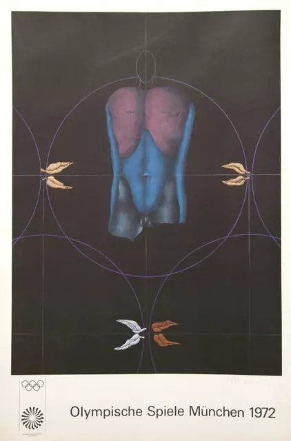 Paul Wunderlich, Olympische Spiele Muenchen, Lithographie, Signé Und Nummeriert