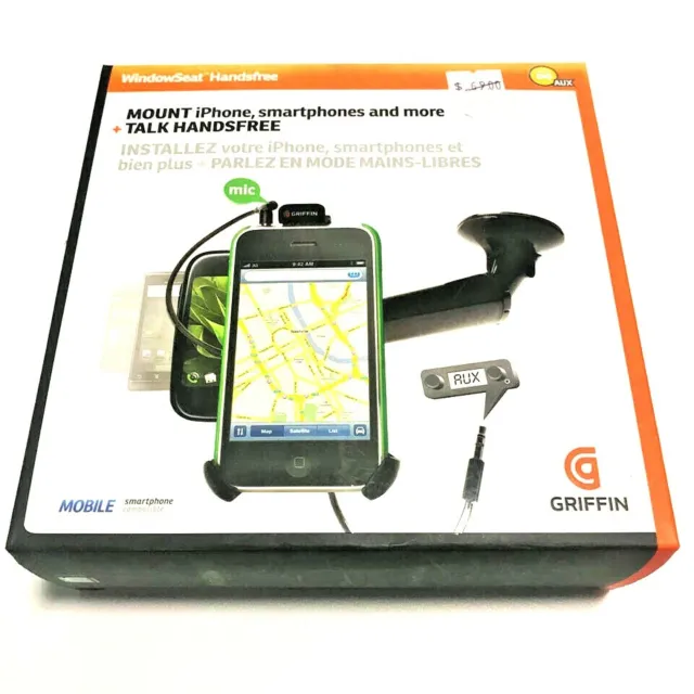 Griffin GC17109 iPhone, smartphone WindowSeat Mount with Handsfree - Black