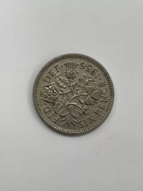 1956 Great Britain, 6 Pence, Queen Elizabeth II 2