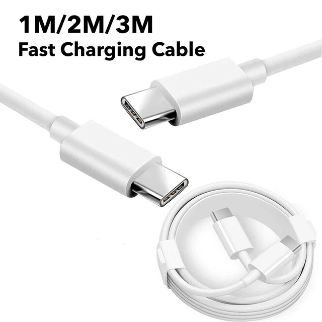 USB TYPE C TO C 3A 60W PD Fast Charger Type C Charging Data Sync 1M / 2M / 3M