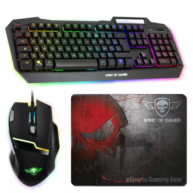 Spirit Of Gamer Bundle MK40 Pack Clavier Souris Tapis Gaming