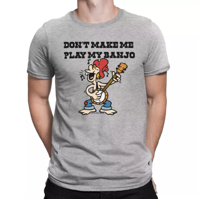 T-Shirt BIO Baumwolle für Herren DONT MAKE ME PLAY MY BANJO Country Western Volksmusik