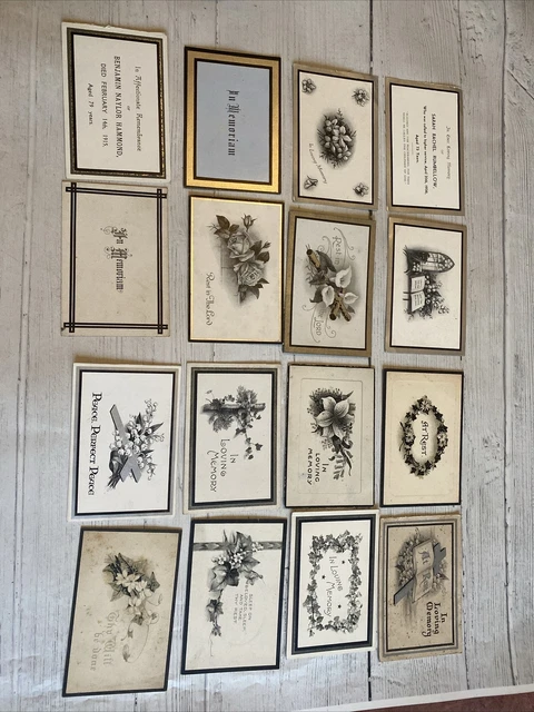 13+ Victorian Edwardian Memorial Funeral Mourning Cards For Special Buyer