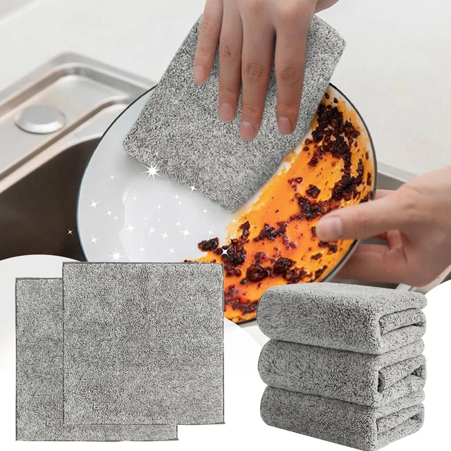 2pc Kitchen Drying Cloths Fleece Reusable Dish Dish Super Cloths Coral 1