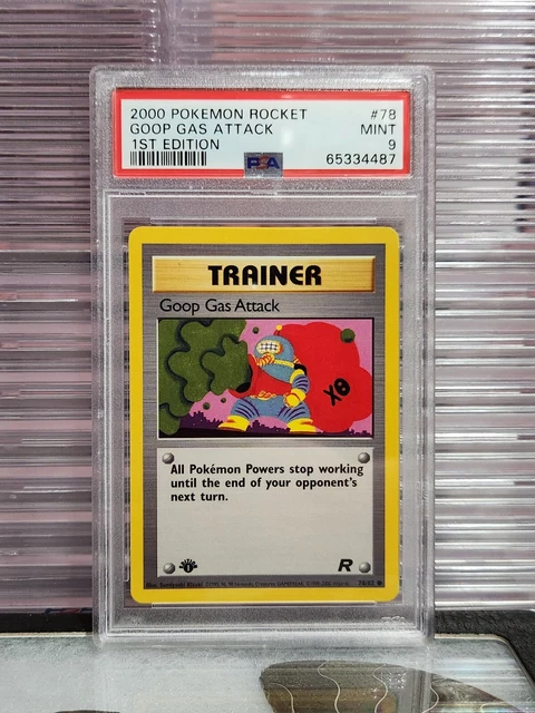 Pokemon PSA 9 MINT Goop Gas Attack 78/82 Team Rocket 1st Edition