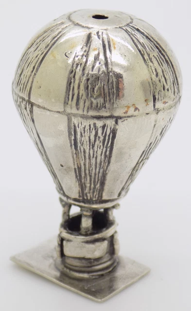 Vintage Italian Handmade Genuine Silver Dollhouse Hot Air Balloon Miniature 3