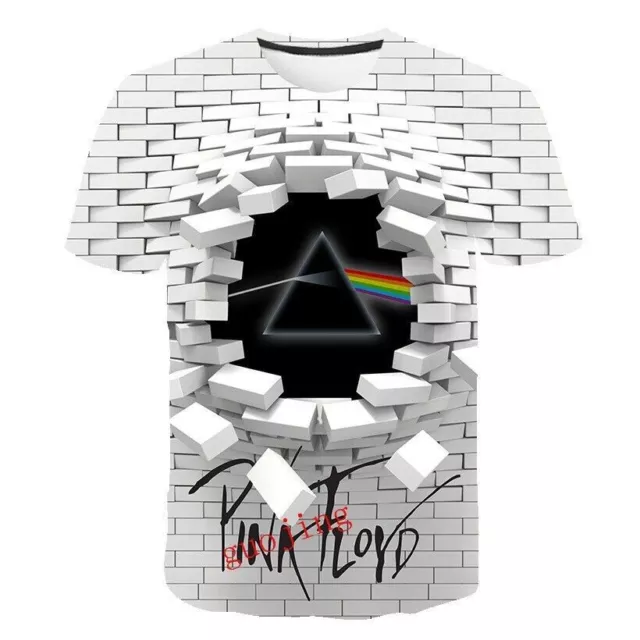 Men Floyd T-Shirt Dark Side Of The Moon Album Tee Pullover Top **//