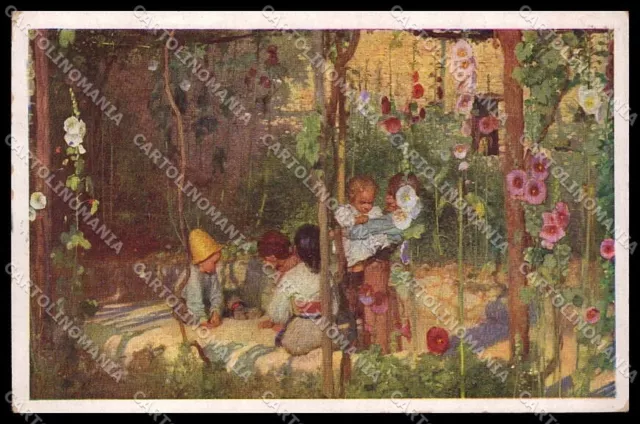 Illustratori Artist Signed A. Janesch Children cartolina ZG7538