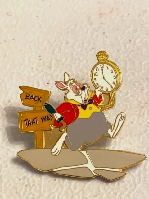 Disney Dlrp Weiss Kaninchen Pin Abzeichen Laufschirm & Uhr Alice Im Wunderland