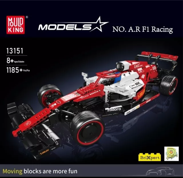 Mould King Formula Racing Car Brick Model 1185pcs Remote Control RC 13151