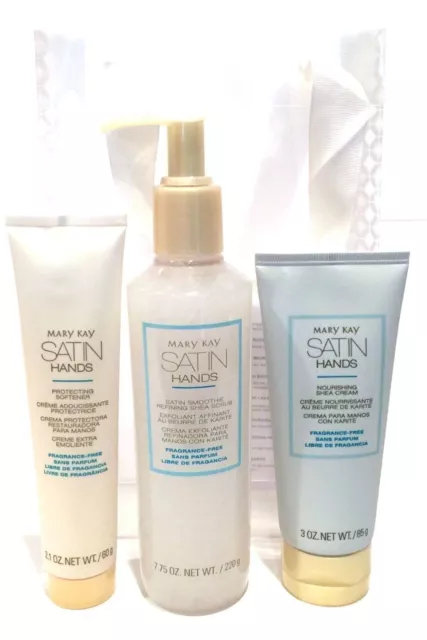 MARY KAY SATIN Hands Pampering Set Fragrance-Free ~ New ~ Full Size ...